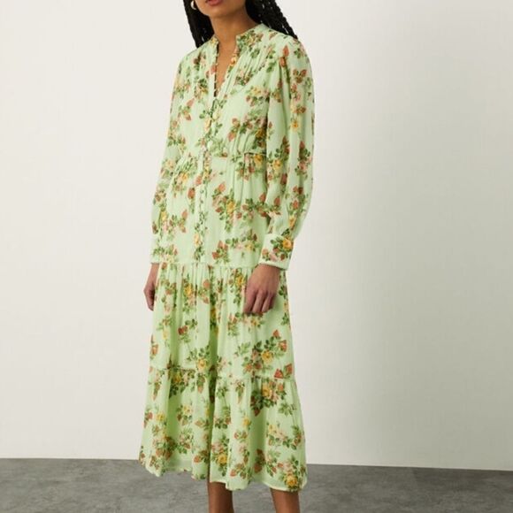 NWT Shirt dress viscose green size US 16 - Picture 2 of 12